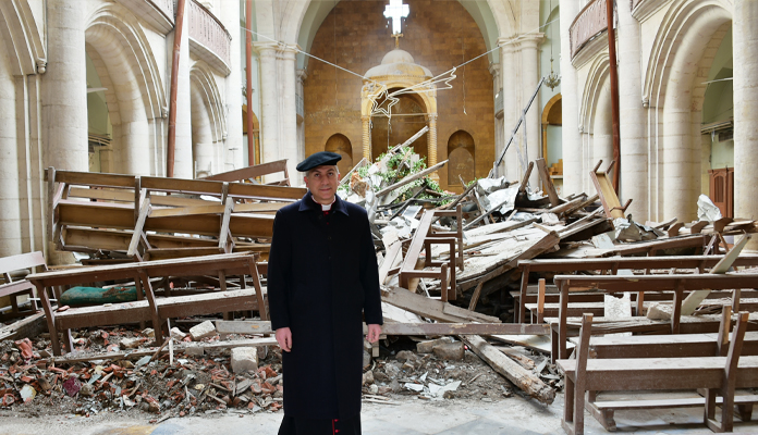 Odbudowa katedry w Syrii