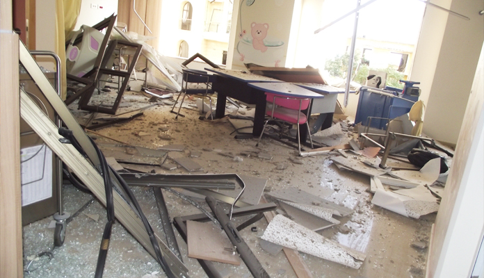 Zniszczony szpital Sióstr Różańca Świętego, Bejrut, wrzesień 2020.  
